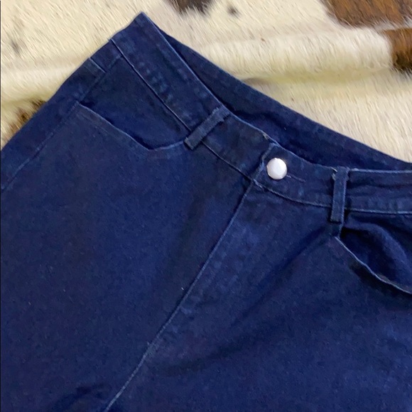 Dark wash Bell Bottom Denim Jeans - Picture 4 of 8